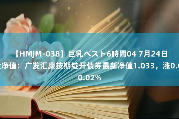 【HMJM-038】巨乳ベスト6時間04 7月24日基金净值：广发汇康按期绽开债券最新净值1.033，涨0.02%