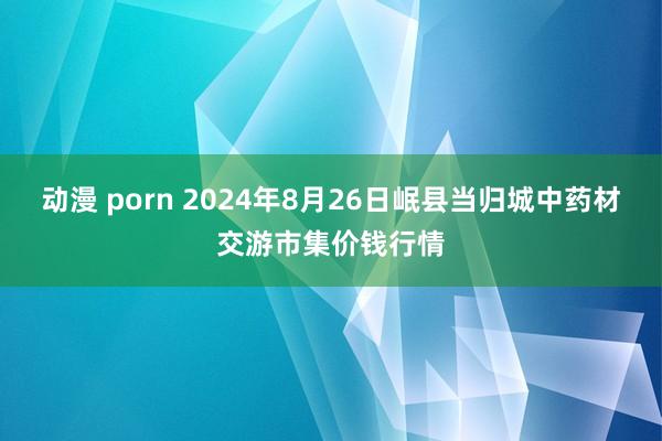 动漫 porn 2024年8月26日岷县当归城中药材交游市集价钱行情